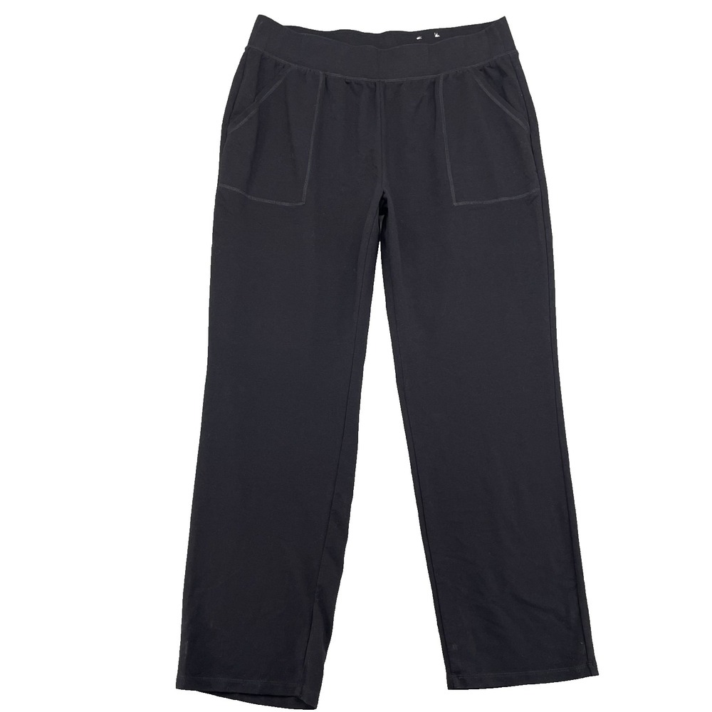 St. John's Bay Jegging Pants Womens 1X Black Athleisure‎ Whide leg Boho Academia